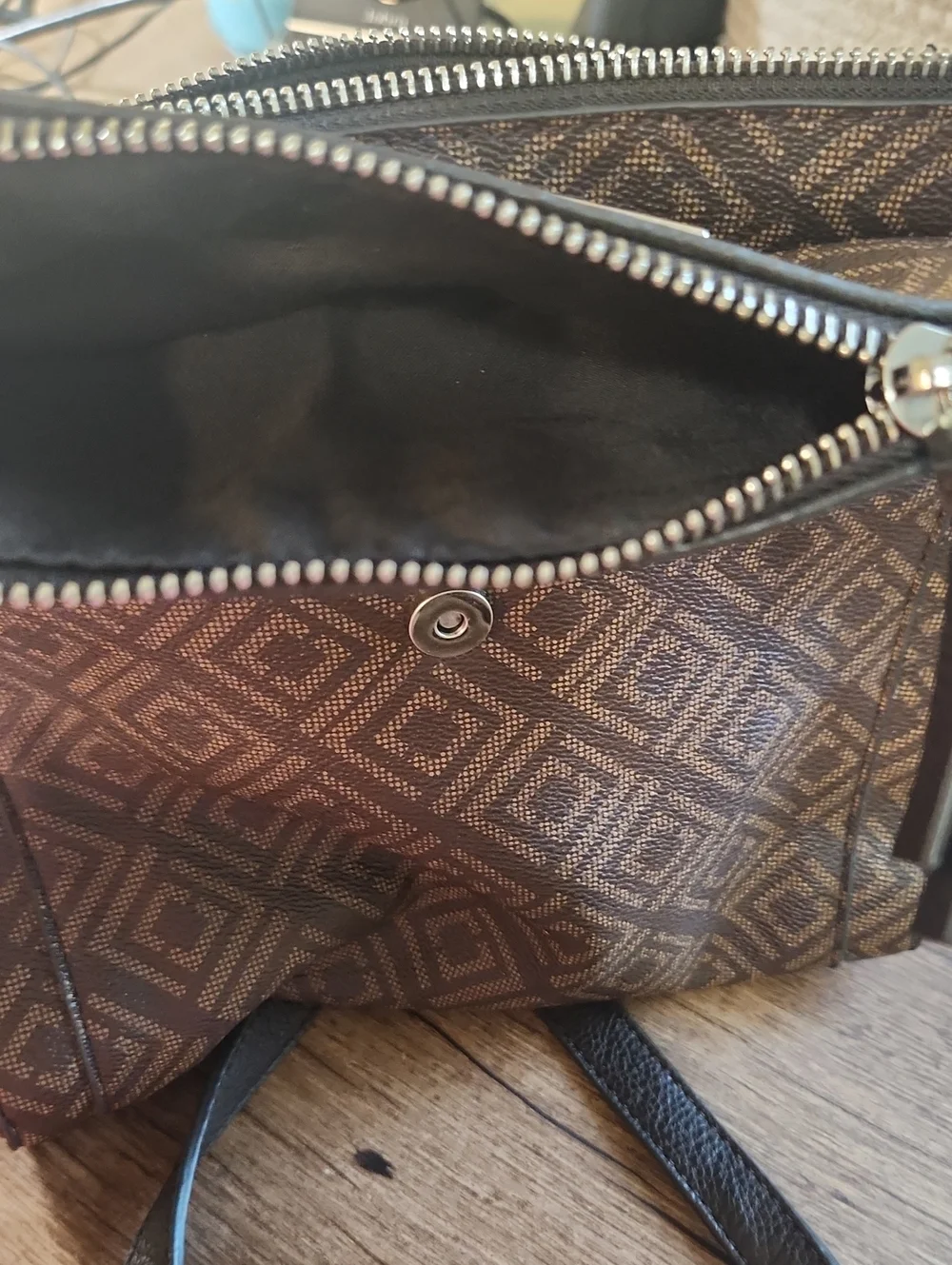 Liz Claiborne Brown Patterned Crossbody Bag